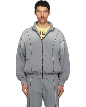 Off-White c/o Virgil Abloh Relaxed Garment Dyed Track Jacket - Gray