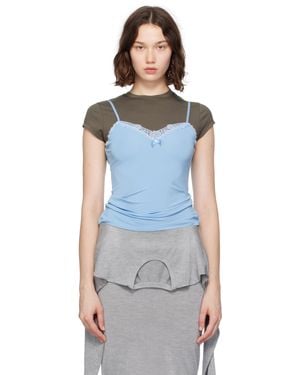Acne Studios Layered Strap T-Shirt - Blue