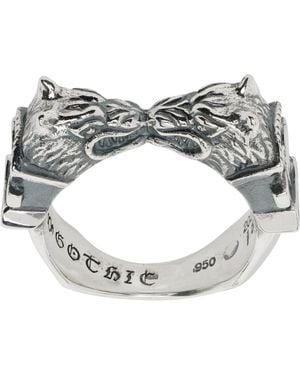 Yohji Yamamoto Twin Wolf Dagger Ring - Metallic