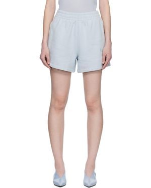 Anine Bing Kam Framed Monogram Shorts - Blue