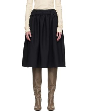 Fax Copy Express Puffy Midi Skirt - Black