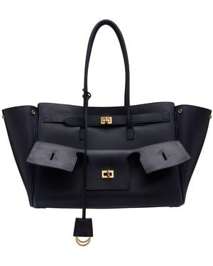 Balenciaga Moyen Sac Bel Air Bleu Marine - Noir