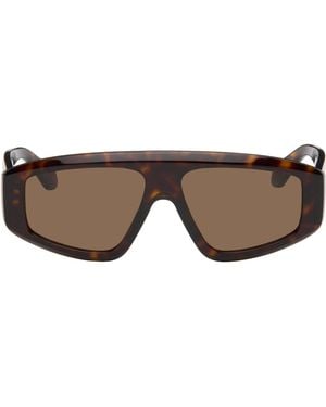 Alaïa Aviator Mask Sunglasses - Brown