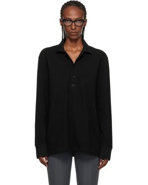 Courreges Oversized Polo - Black