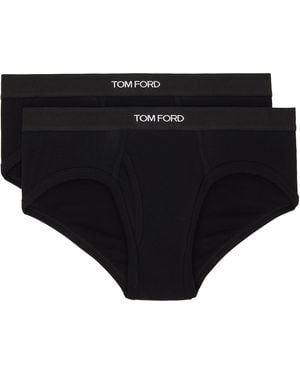Tom Ford Two-Pack Cotton Briefs - Black