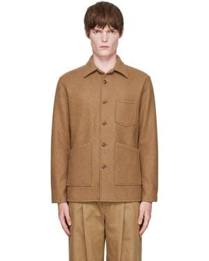 Comme des Garçons Blouson Beaver Bonding Brun Clair En Laine - Marron