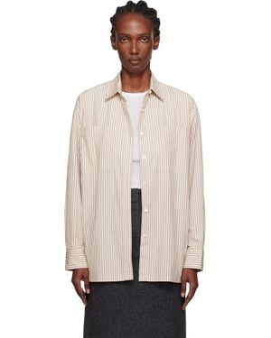 NOTHING WRITTEN Toro Oversized Stripe Shirt - Natural