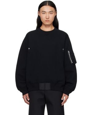 Sacai Sponge Sweat Jumper - Black