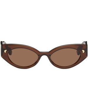 Nanushka Lunettes De Soleil Azalea Brunes - Noir