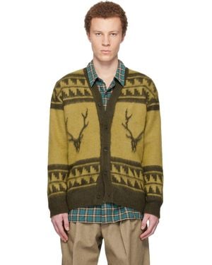South2 West8 Mohair V-Neck Cardigan - Black