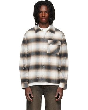 Represent All Over Initial Flannel Shirt - Black