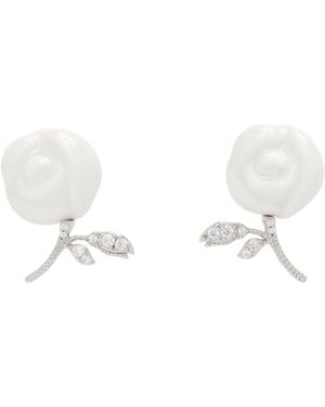 ShuShu/Tong Yvmin Edition Ceramics Rose Earrings - Black