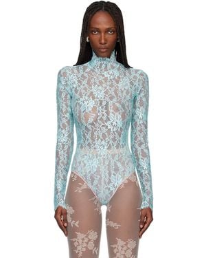 Valentino Floral Lace Bodysuit - Black