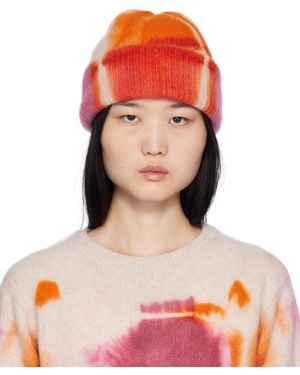 The Elder Statesman Rorschach Beanie - Red