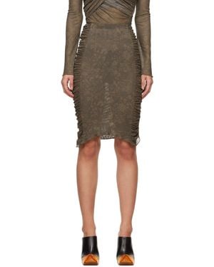 Jade Cropper Ruched Midi Skirt - Black
