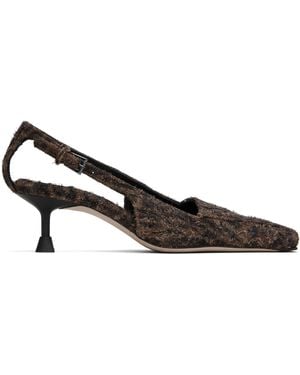 Miista Adal Animal Print Heels - Black