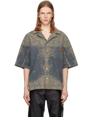 Amiri Faded Bandana Denim Shirt - Black