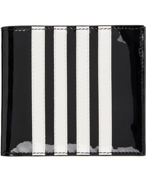 Thom Browne Patent 4-Bar Bifold Wallet - Black