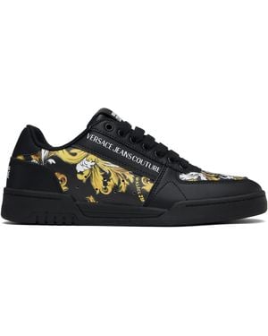 Versace Jeans Couture ブラック アウトライン バロッコ Brooklyn スニーカー