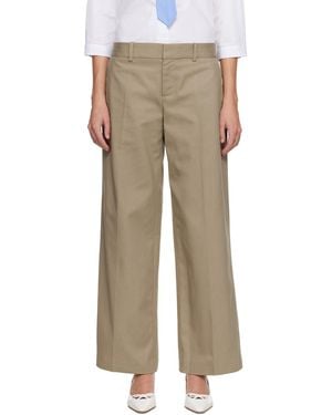 Sandy Liang Taupe Grandpa Trousers - Green