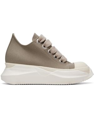 Rick Owens Taupe Tower Jumbolace Abstract Low Sneaks Trainers - Grey
