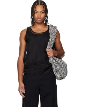 Simone Rocha Gilet Étagé Noir À Empiècement En Organza