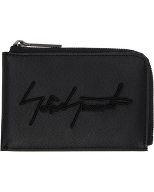 Yohji Yamamoto Signature Short Wallet - Black