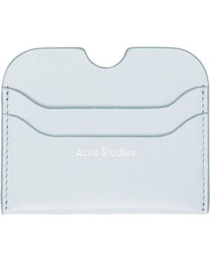 Acne Studios Leather Card Holder - Blue