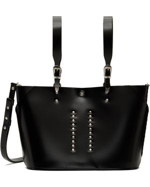 Toga Big Leather Tote - Black