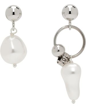 Justine Clenquet Richie Earrings - White