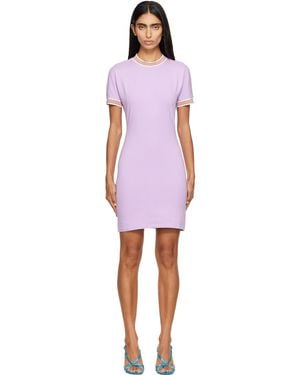 Versace Jacquard Stretch Cotton-Jersey Minidress - Purple
