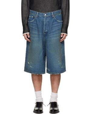 Ssstein Baggy Denim Shorts - Blue