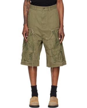 we11done Vintage Pinched Work Cargo Shorts - Green