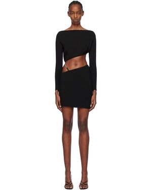 Gcds Black Asymmetric Minidress