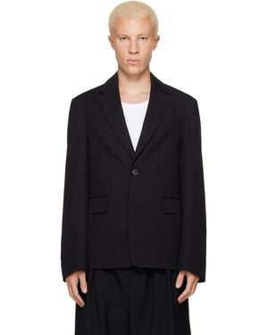 Dries Van Noten Cotton & Wool Twill Blazer - Black