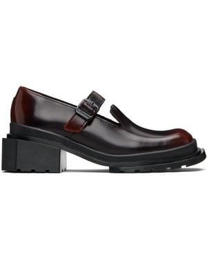 Dr. Martens Burgundy Maybole Square Toe Mary Jane Heels - Black