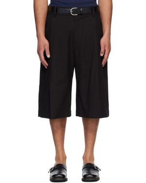 Studio Nicholson ブラック Fowld ショートパンツ