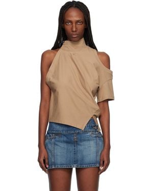 Courreges Twisted Jersey T-Shirt - Blue
