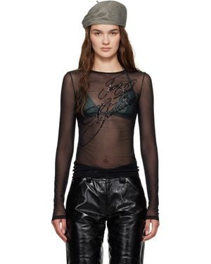 Jean Paul Gaultier 'The Sequin' Top - Black