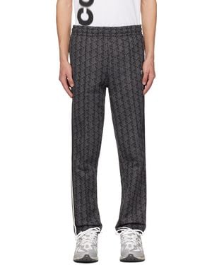 Lacoste Pantalon De Survêtement Gris À Monogrammes - Noir