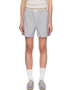 ERL Light Check Boxer Boy Shorts - Black
