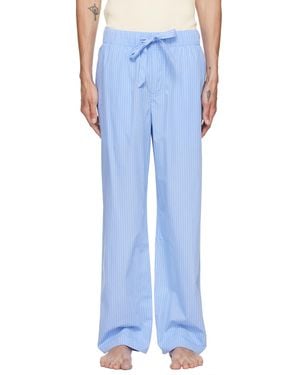 Tekla Poplin Pyjama Trousers - Blue