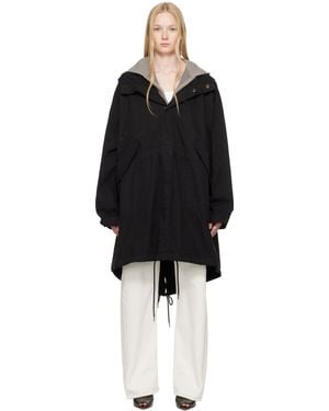 MM6 by Maison Martin Margiela ブラック Light Canvas コート