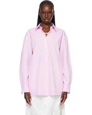 TOTEME Classic Tumbled Striped Shirt - Pink