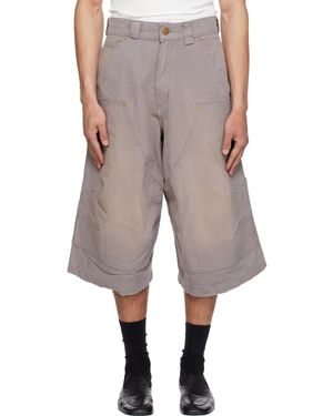 Willy Chavarria Stockton Dbl Knee Shorts - Natural