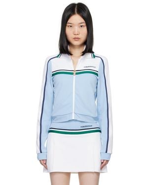 CASABLANCA Pale Contrast Panel Track Jacket - Blue