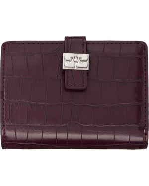 Ganni Sue Slim Flap Wallet - Purple