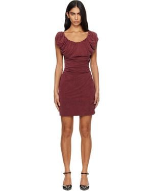 Vivienne Westwood Burgundy Ginnie Amber Jersey Minidress - Black