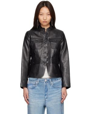 Rag & Bone Mercer Leather Blazer - Black