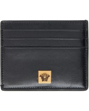 Versace Severine Leather Card Holder - Black